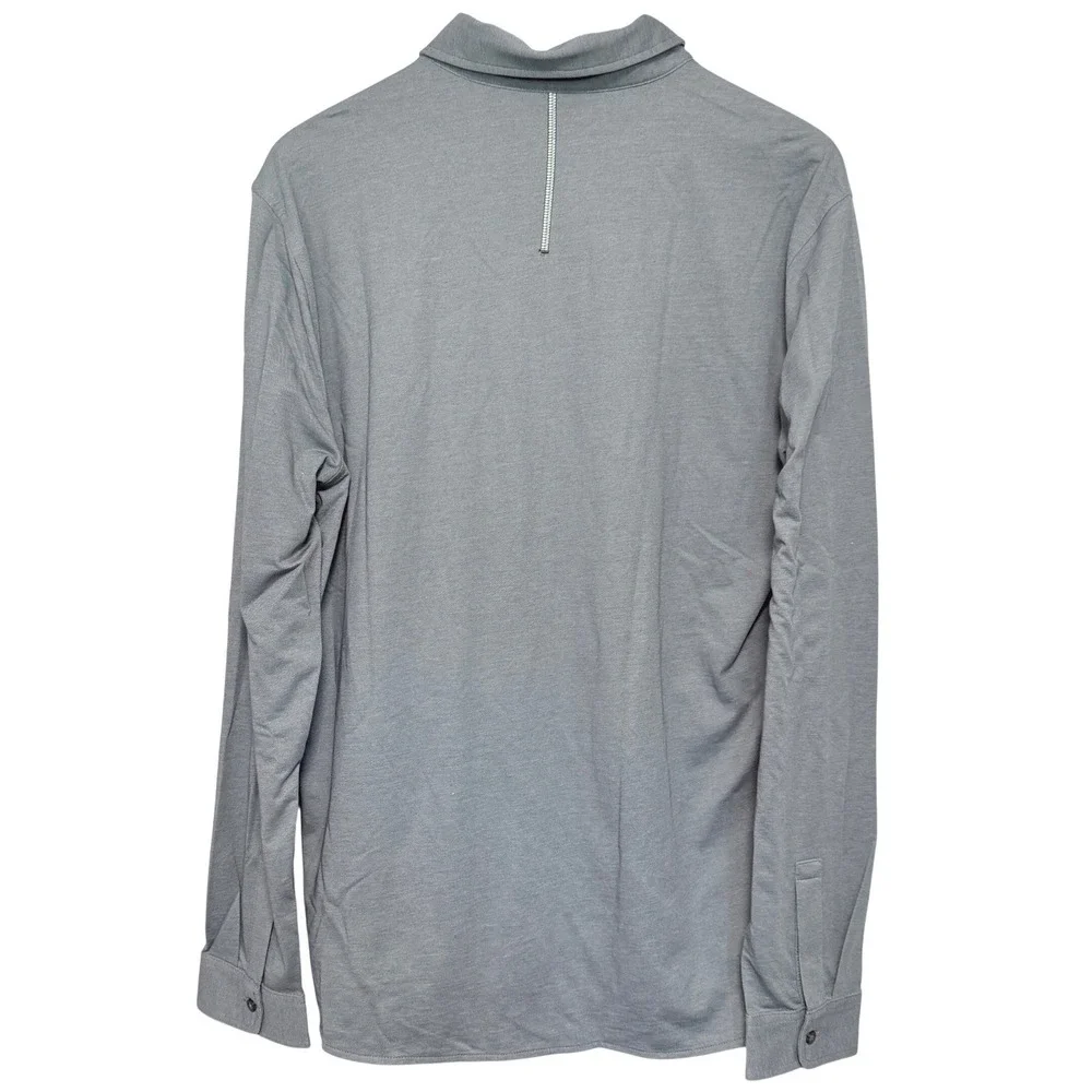 Ogio Shirt NWT Mens Large Grey Long Sleeve‎ Button Down Jersey Golf Performance